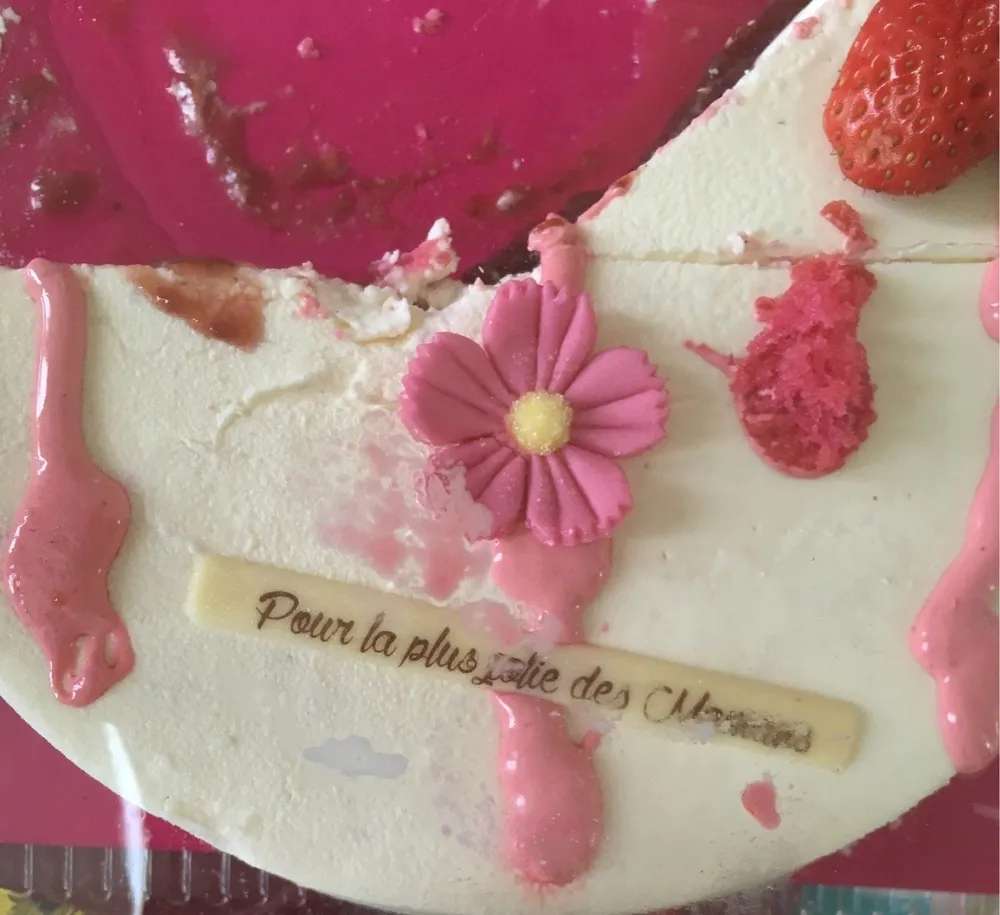 Fraisier décongelé