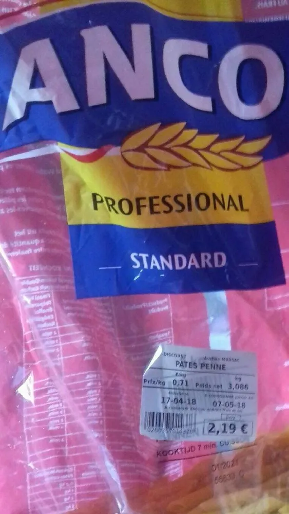 Pâtes penne