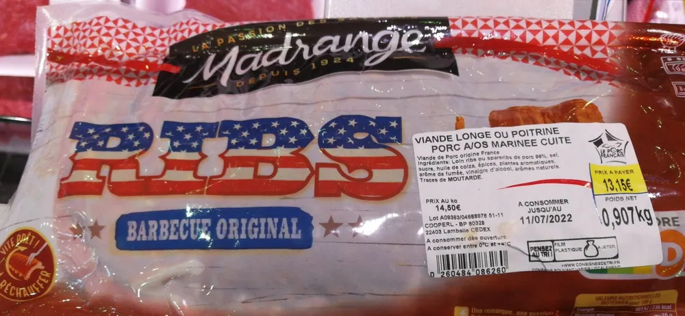 RIBS BARBECUE ORIGINAL
