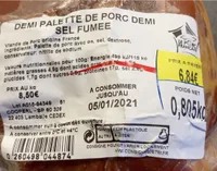 Demi palette de porc demi sel fumee