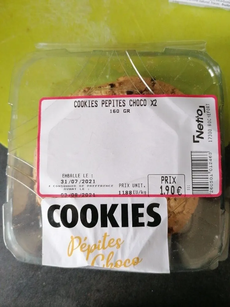 Cookies pépites choco X2