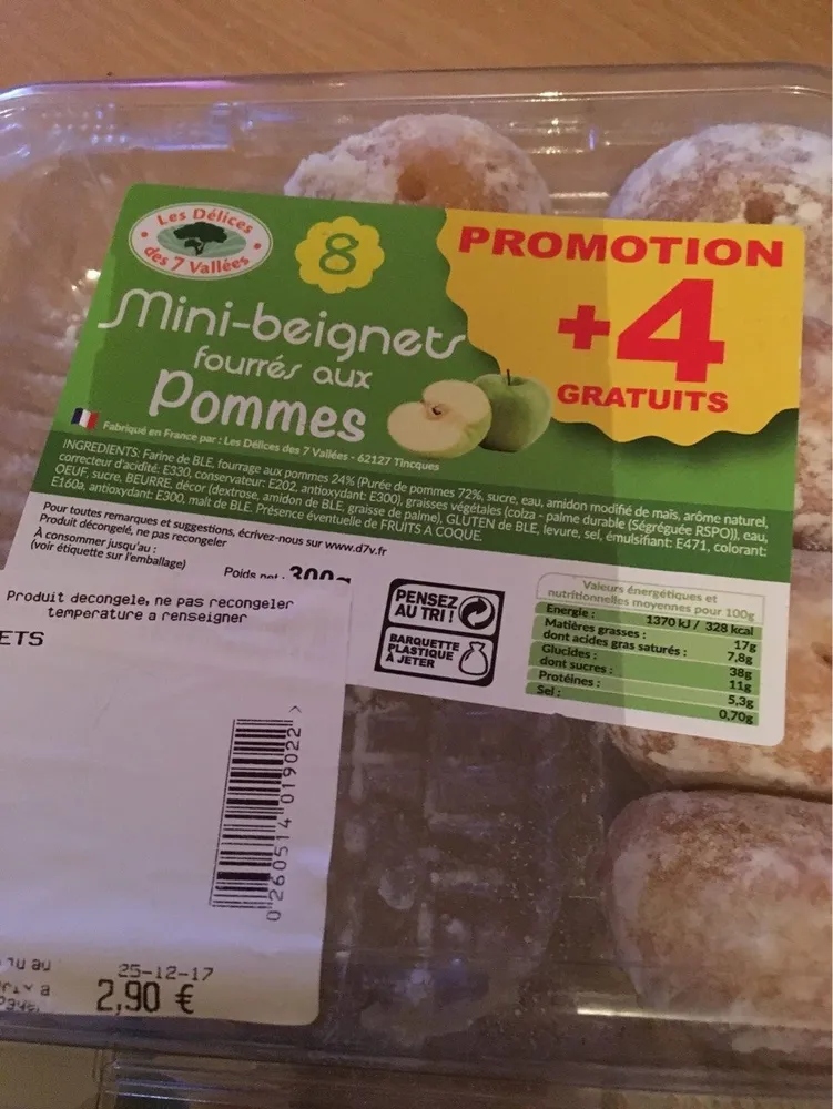Mini-beignets fourres au pomme