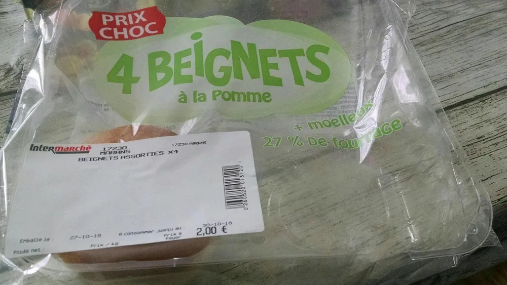 4 beignets à la pomme