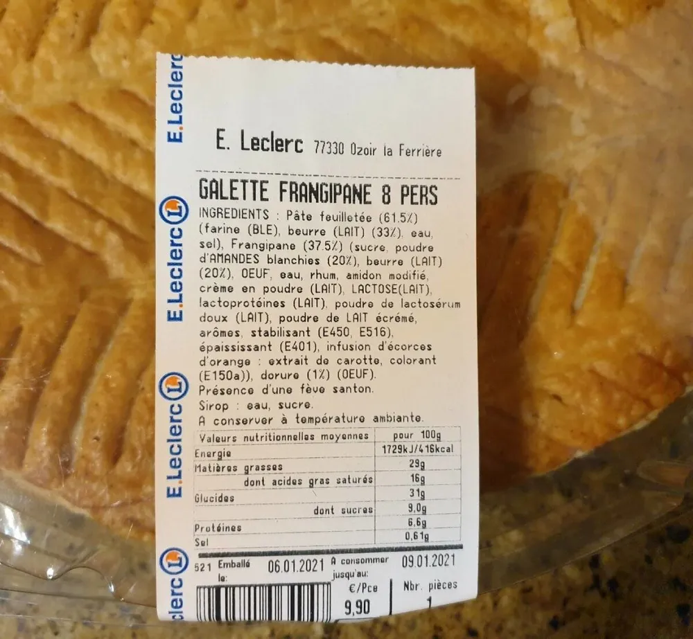 galette frangipane 8 pers
