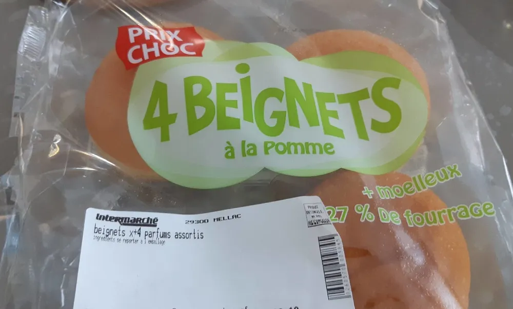 4 beignets à la pomme