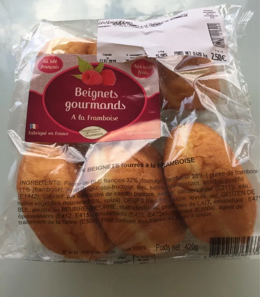 Beignets gourmands a la framboise