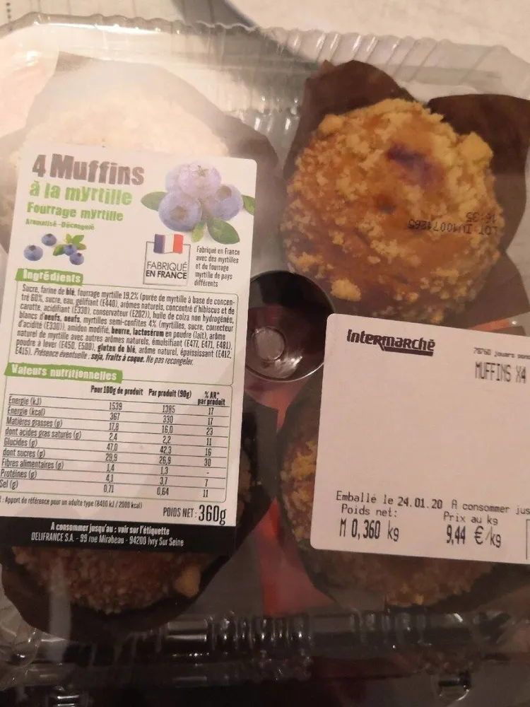 Muffins à la myrtille