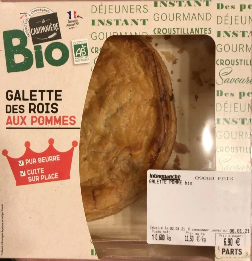 Galette pomme bio