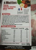 Muffins nature fourrés chocolat noisettes