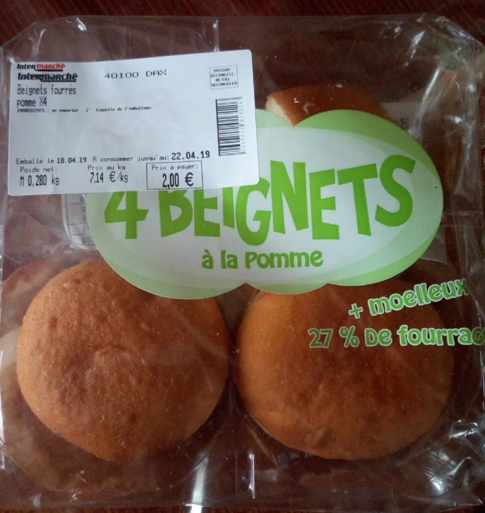 Beignets fourrés pommes
