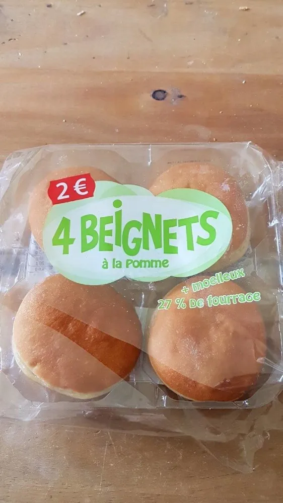4 beignets à la pomme décongelés