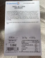 Tarte au citron meringuée