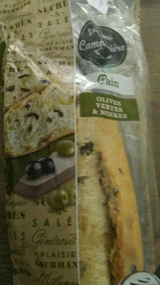 Pain olives vertes et noires
