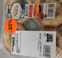 Pastis de nata fourrés au fruit rouge ×4