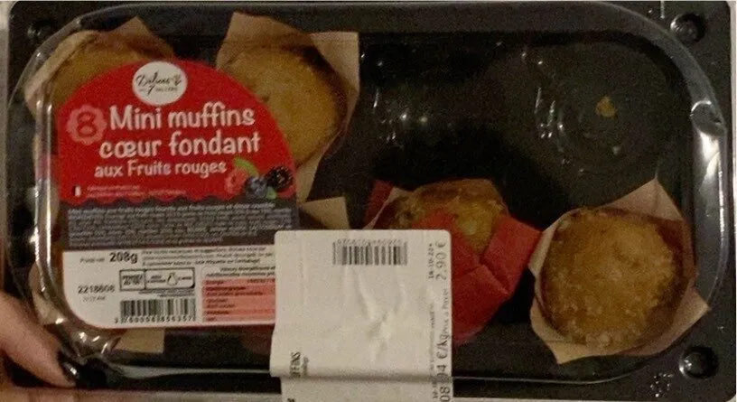 Mini muffins ceur fondant aux fruits rouges