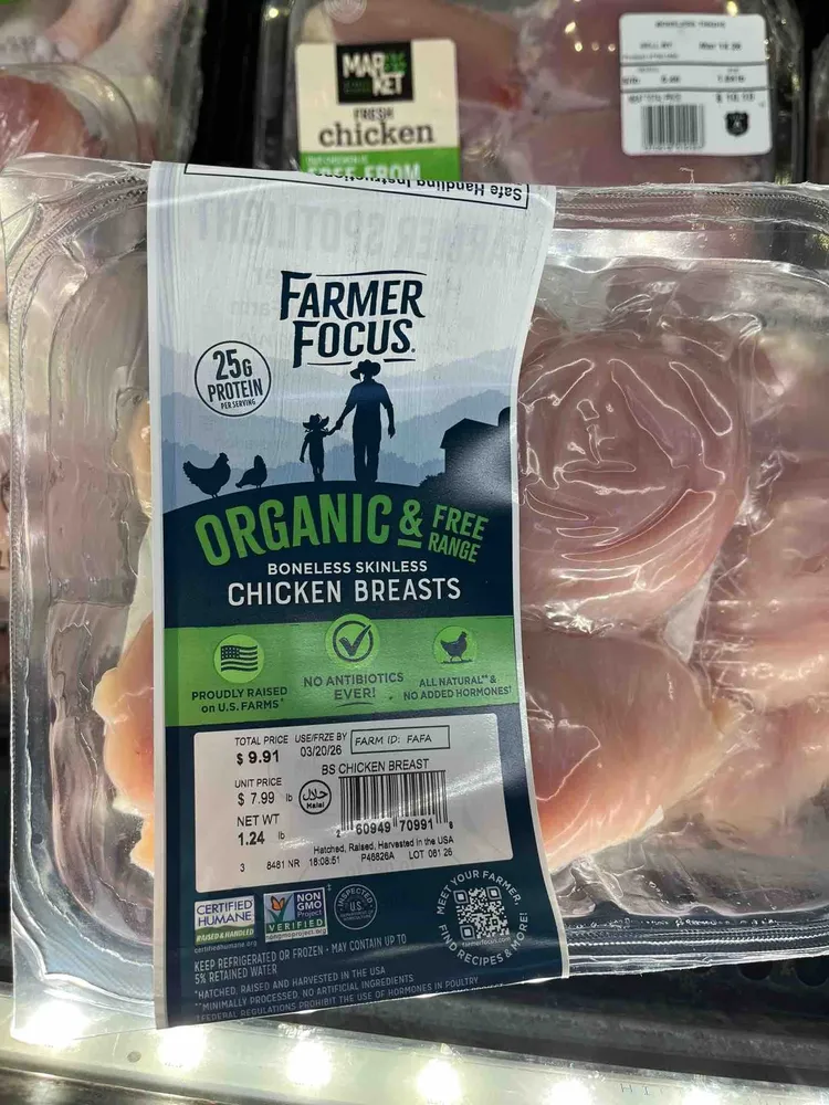 Organic & Free Range Boneless Skinless Chicken Breasts
