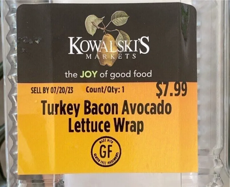 Turkey Bacon Avocado Lettuce Wrap