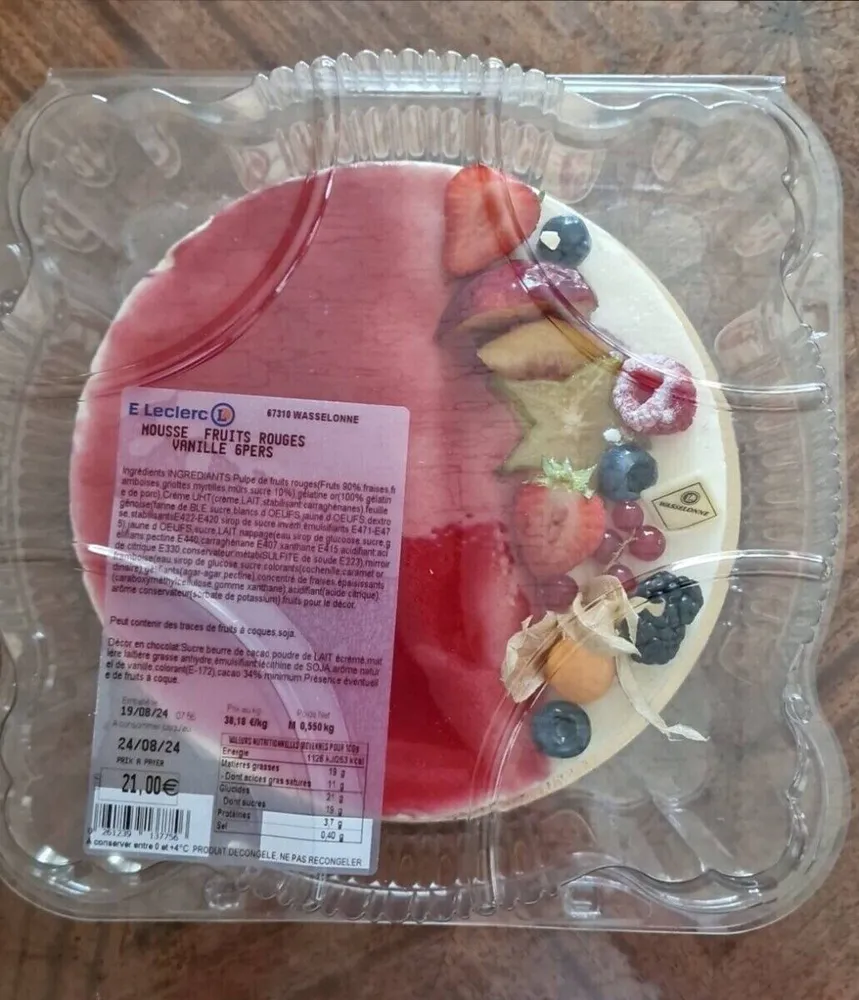 MOUSSE FRUITS ROUGE VANILLE