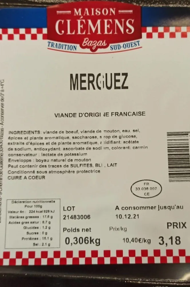 Maison Clémens merguez