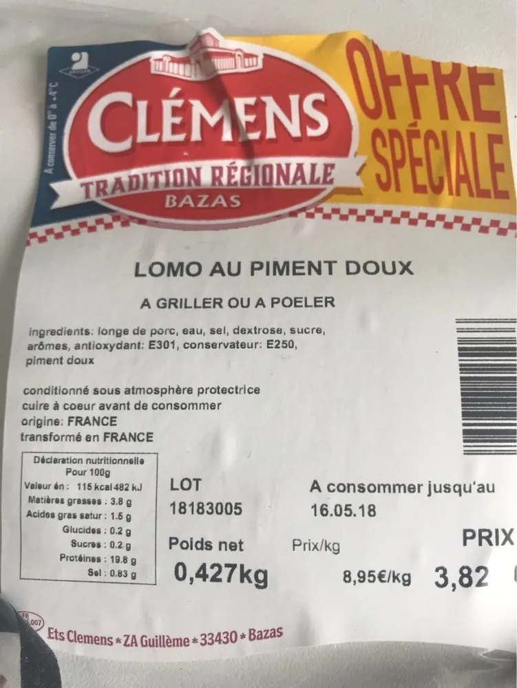 Lomo au piment doux