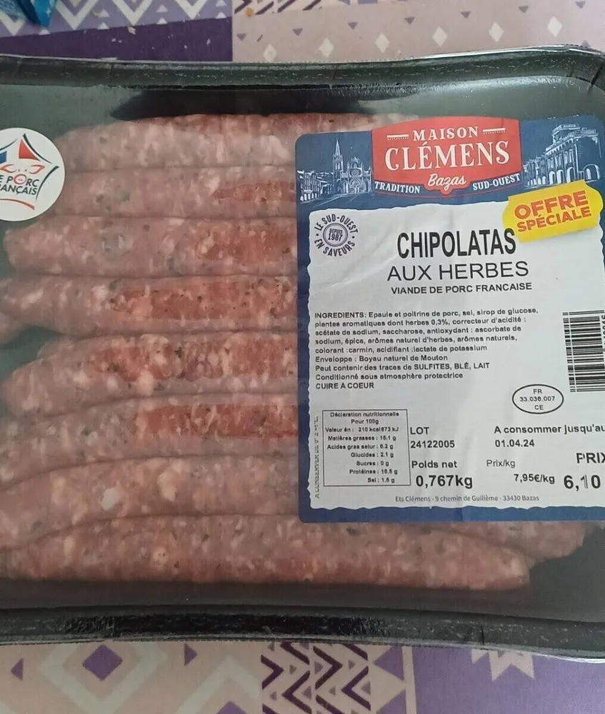 Chipolatas aux herbes