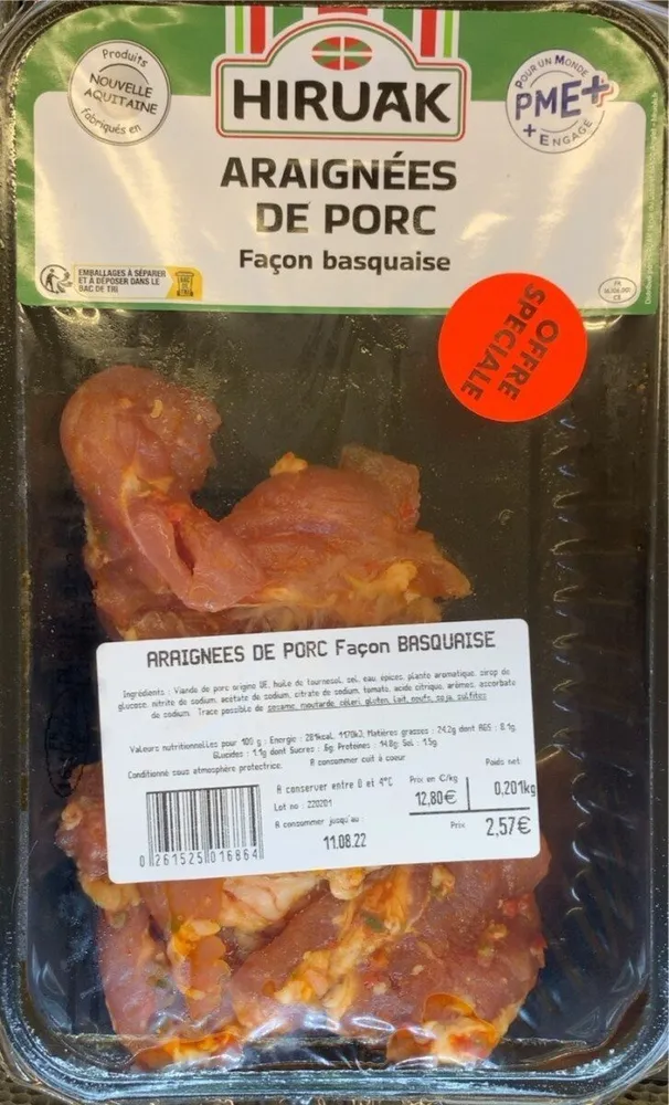 Araignées de porc façon basquaise