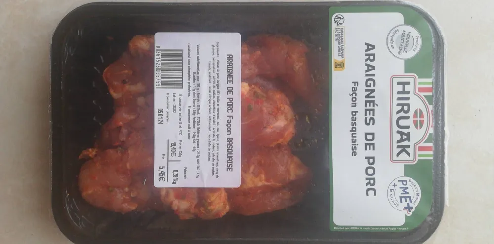 Araignée de porc façon basquaise