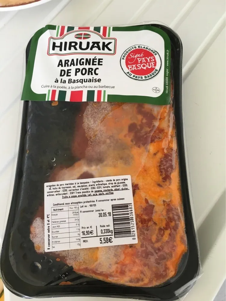 Araignée de porc à la basquaise