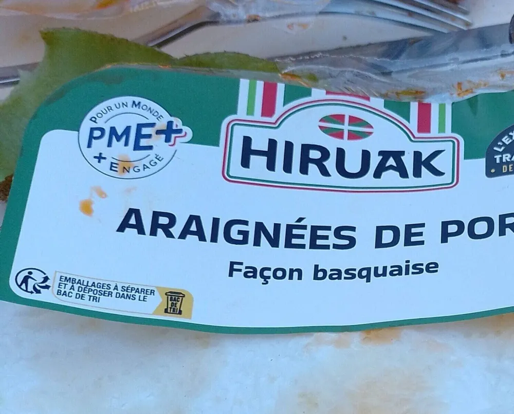 Araignée de porc façon basquaise