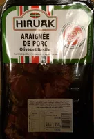 Araignée de porc olives et basilic