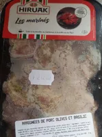 Araignées de porc olives et basilic