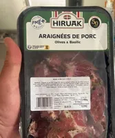 Araignées de porc olives et basilic