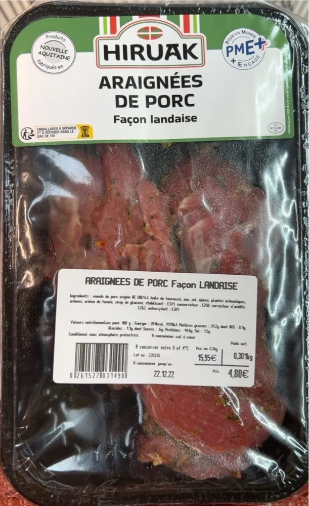 Araignées de porc façon landaise