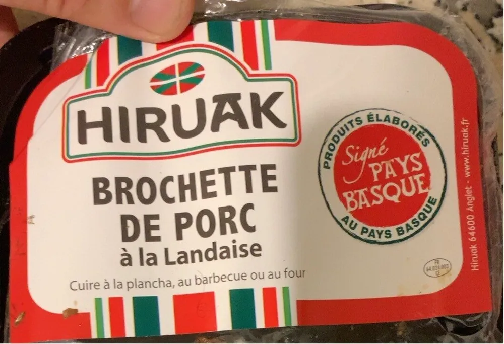Brochette de porc a la Landaise