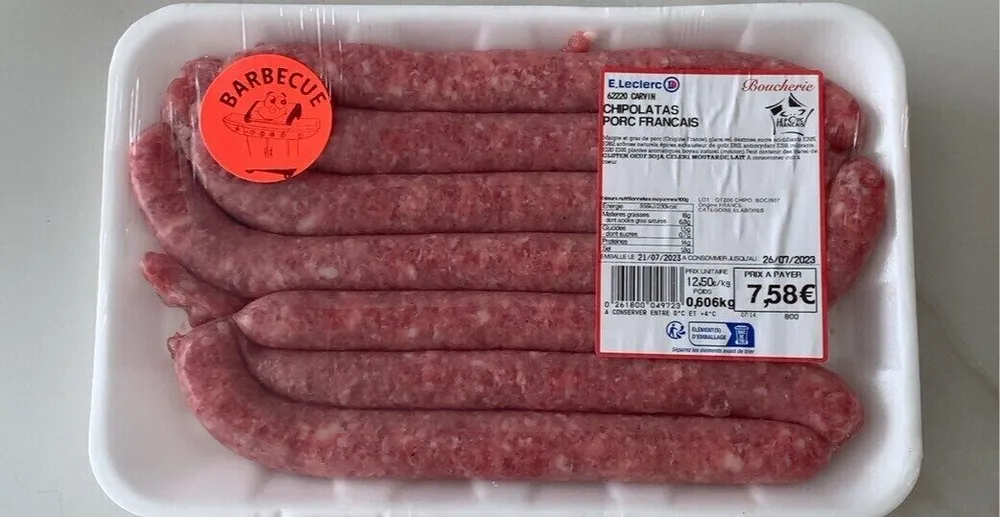 Chipolatas porc français