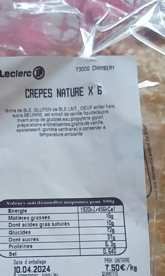 Crêpes nature
