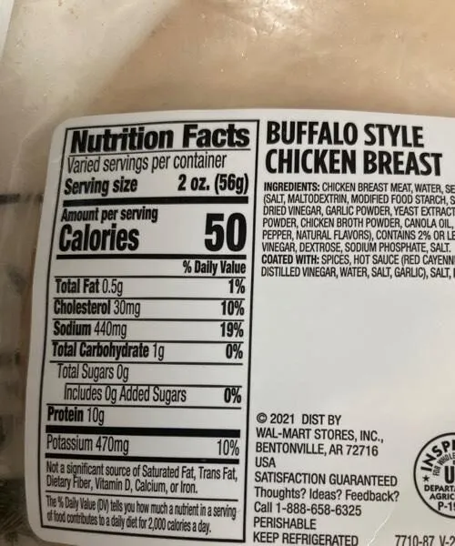 Buffalo style chicken breast
