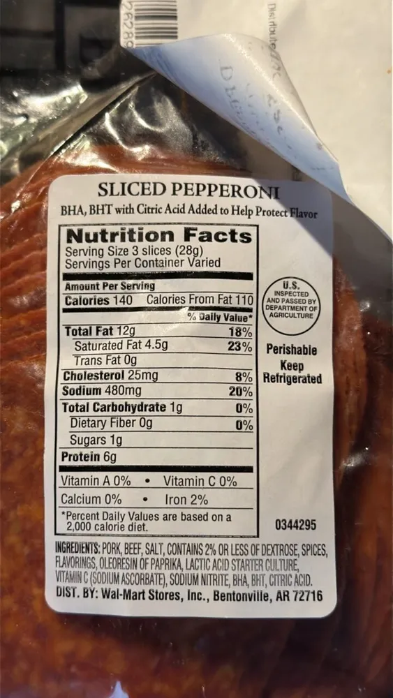 Sliced Pepperoni