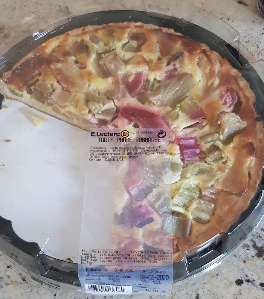 Tarte pomme rhubarbe