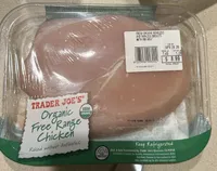 Organic Chicken Breasts, Boneless, Skinless With Rib Meat