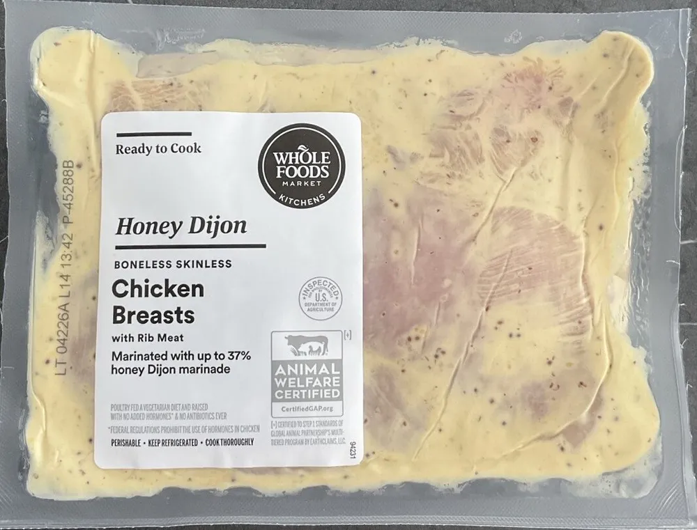 Honey Dijon Boneless Skinless Chicken Breasts With Rib Meat