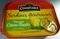 Sardines généreuses, marinade citron-basilic, sans huile