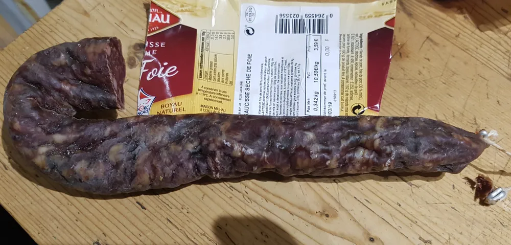 saucisse sèche de foie