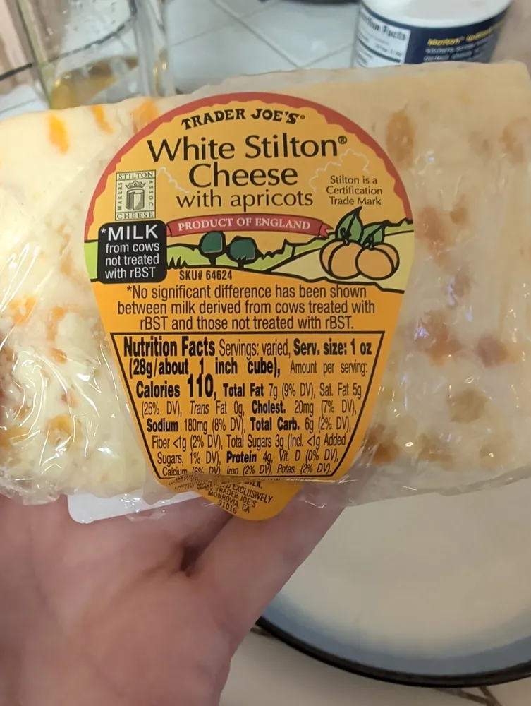 White Stilton Cheese With Apricots