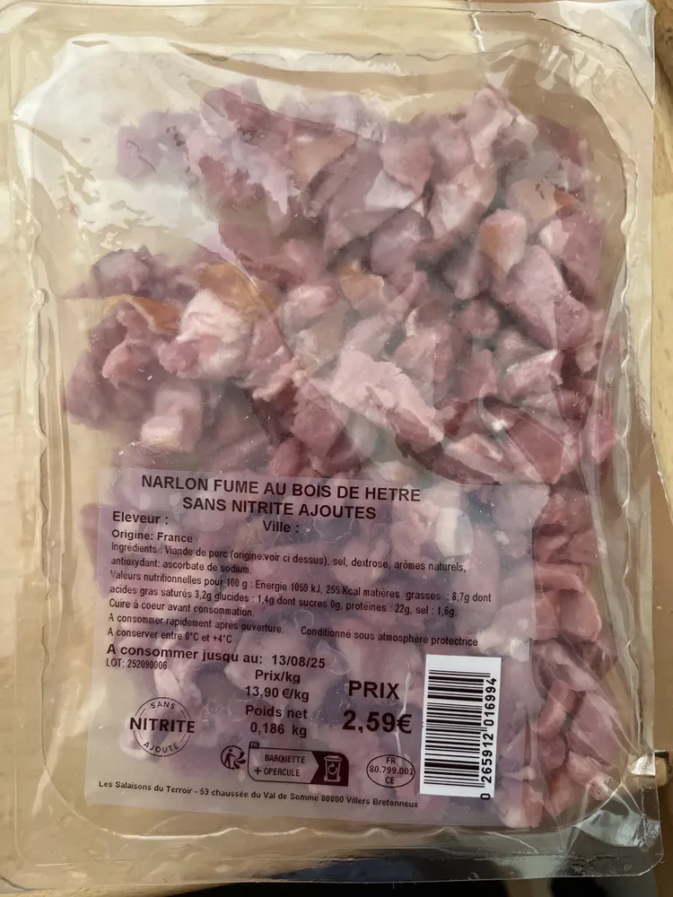 Narlon fume au bois de hetre sans nitrite ajoutes