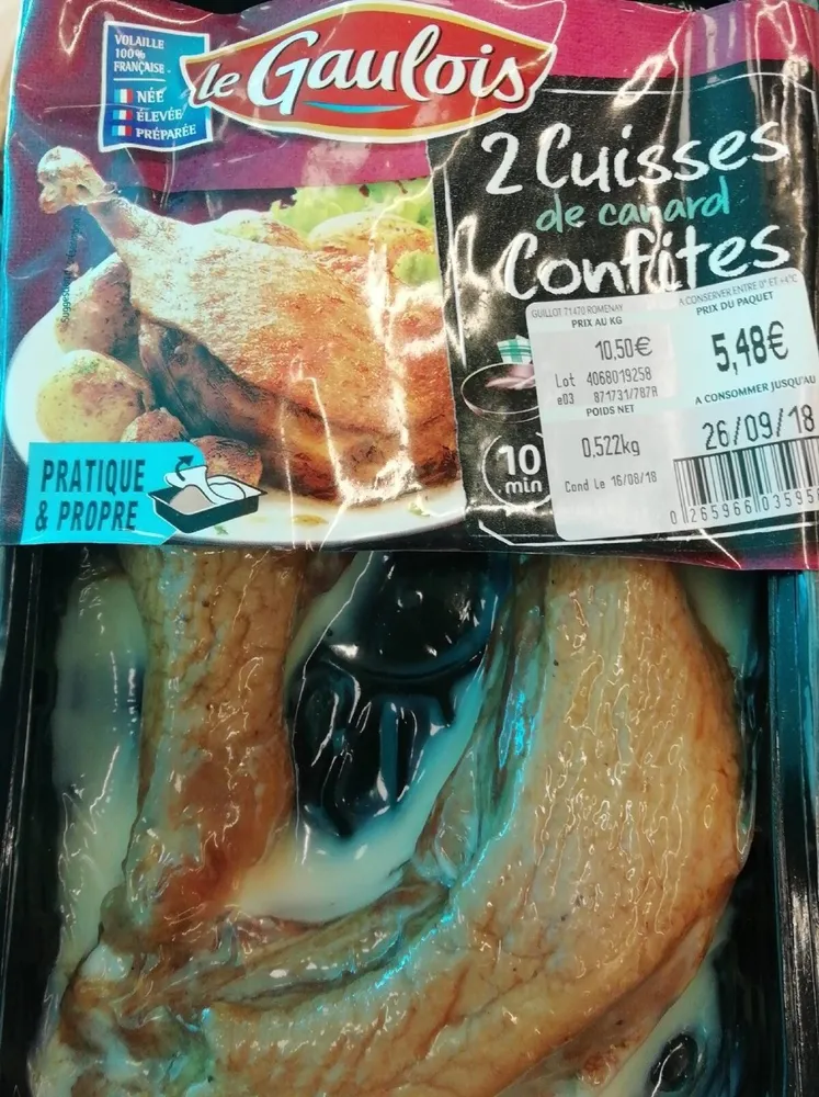 2 cuisses de canard confites