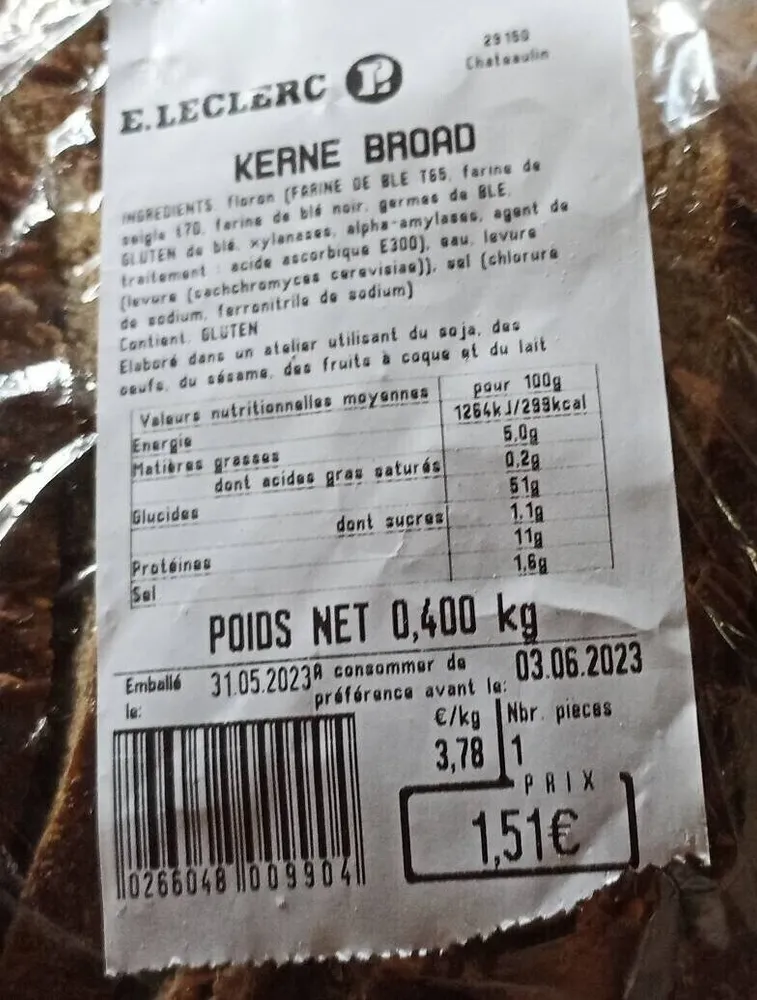 Kerne broad pain