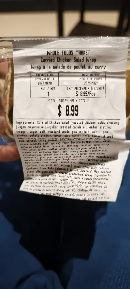 Curried Chicken Salad Wrap