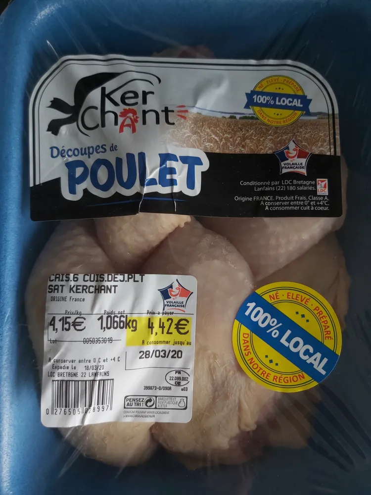 6 cuisses de poulet