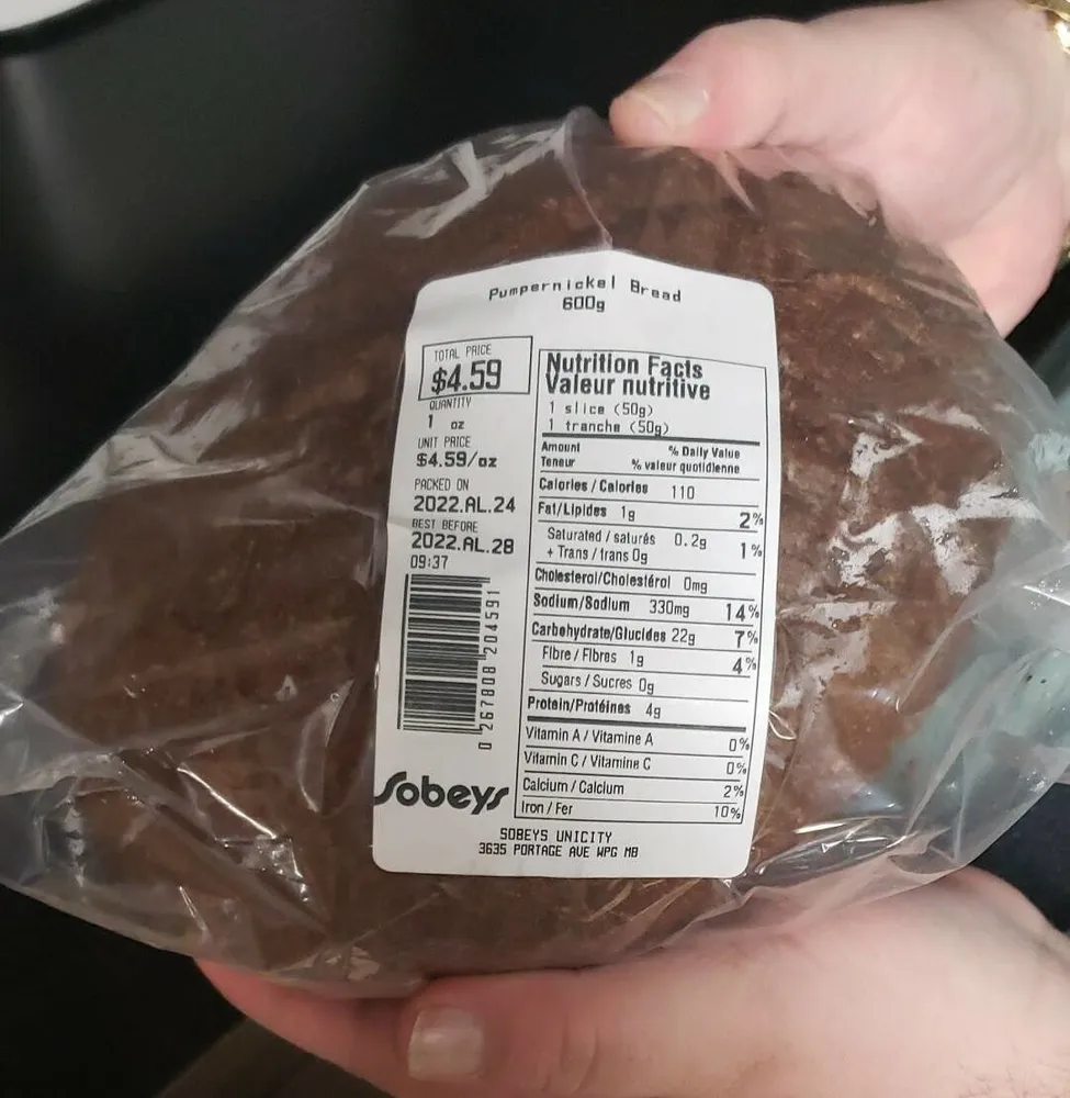 Pumpernickel bread